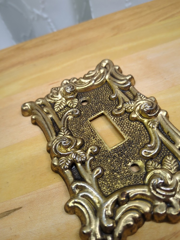 Vintage AmerTac Brass Single Light Switch Plate