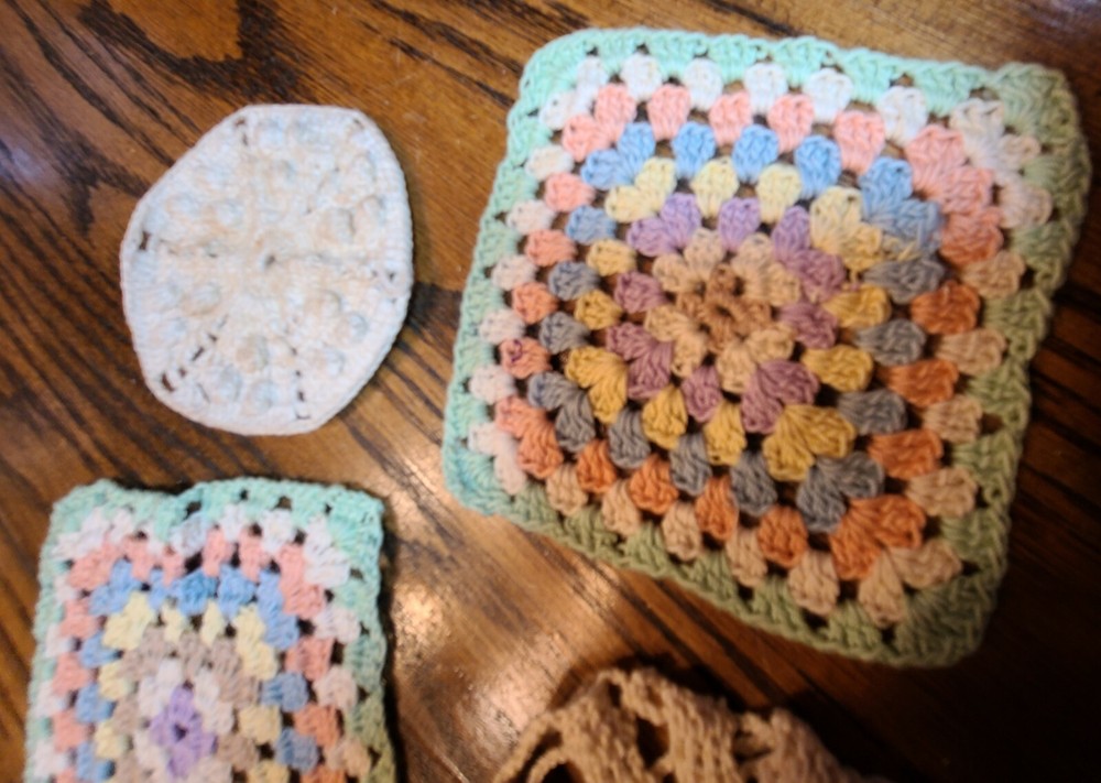 Crochet knitting Doilies Samples Vintage
