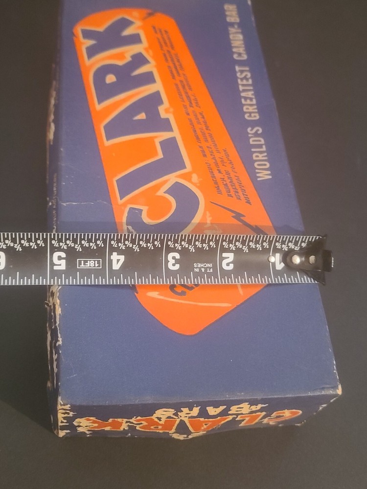 Vintage Clark Candy Bar Box 24 Count. (TOP ONLY)