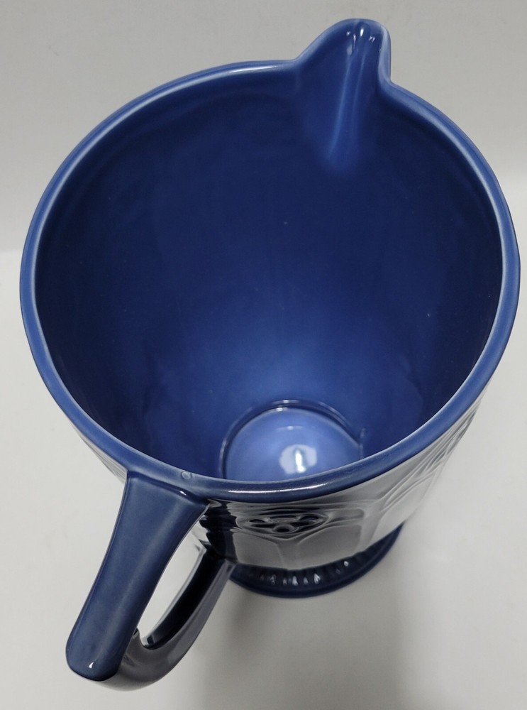 Seagull Pewter Decorative Ceramic Blue Pitcher