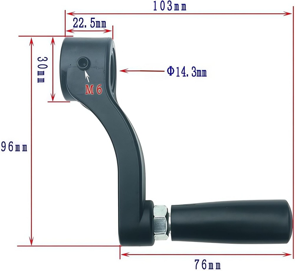 3.7-Inch Drill Press Crank Handle - Easy Install T-Handle for Professionals