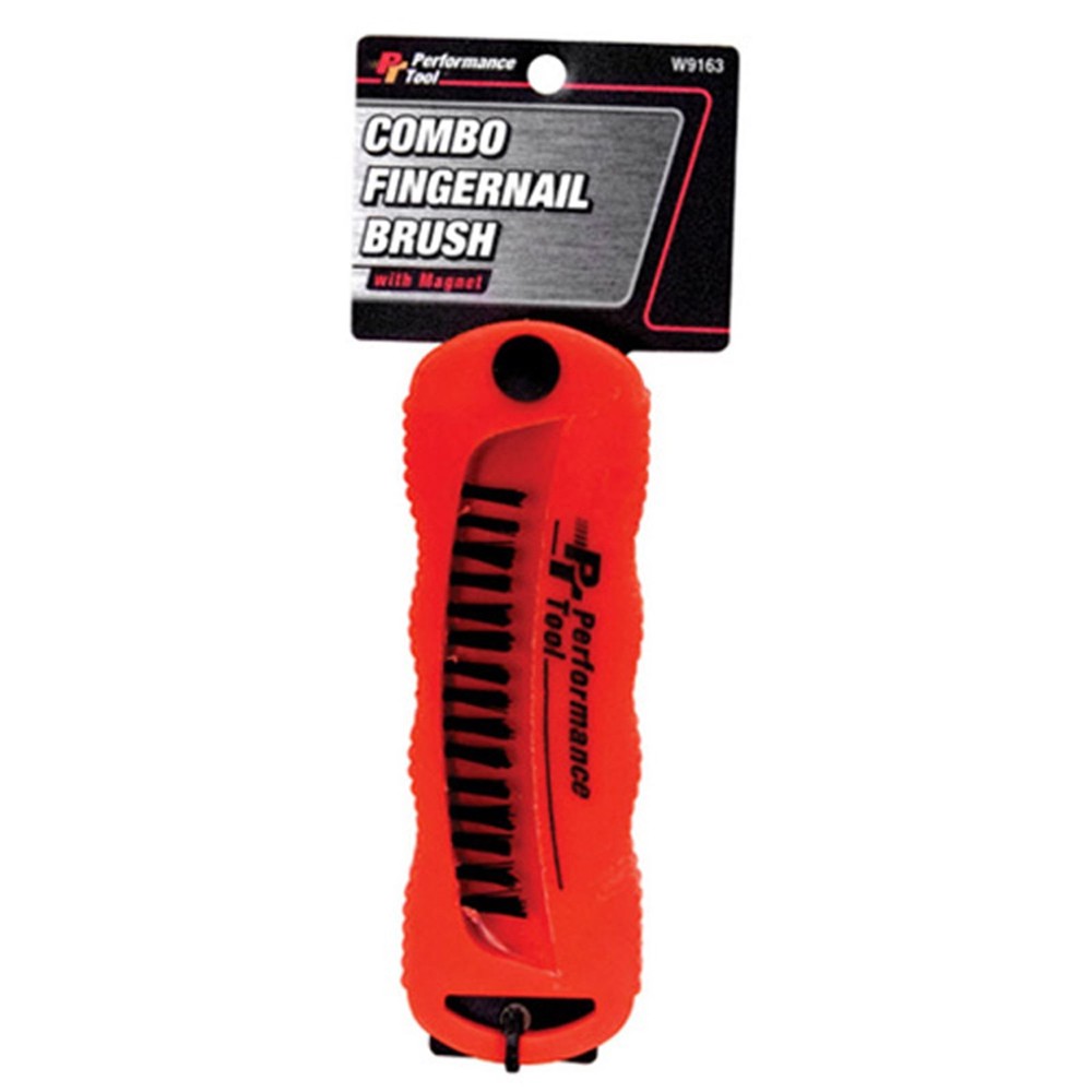 Performance Tool Combo Fingernail Brush with MAGNET W9163
