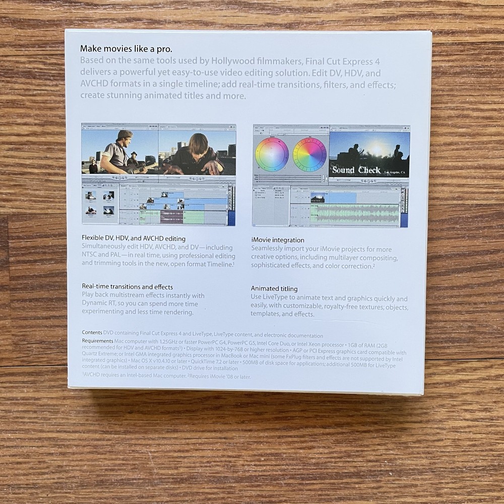 Apple Final Cut Express HD Media Set (Upgrade)