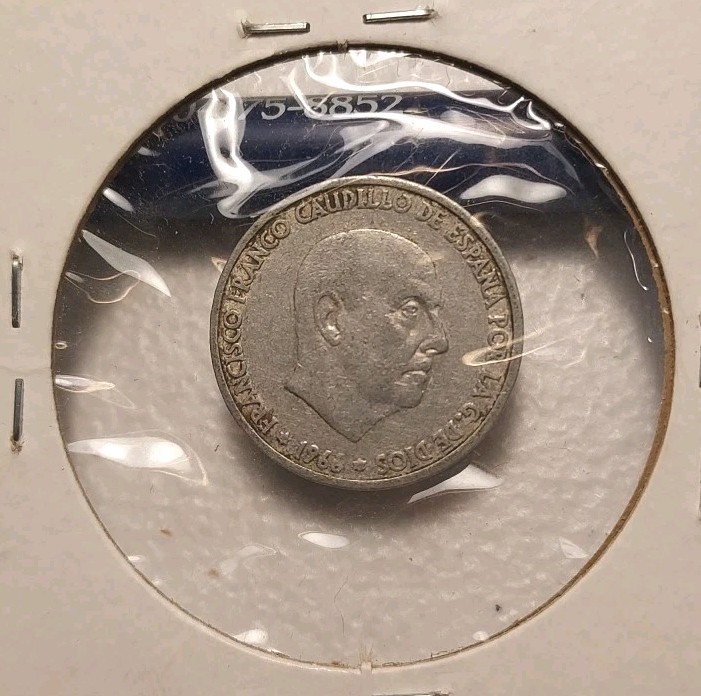 1966 Spain 50 Centimos Coin