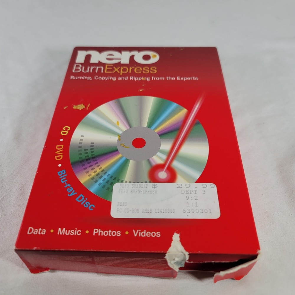 Nero Burnexpress PC SOFTWARE - No Barcode