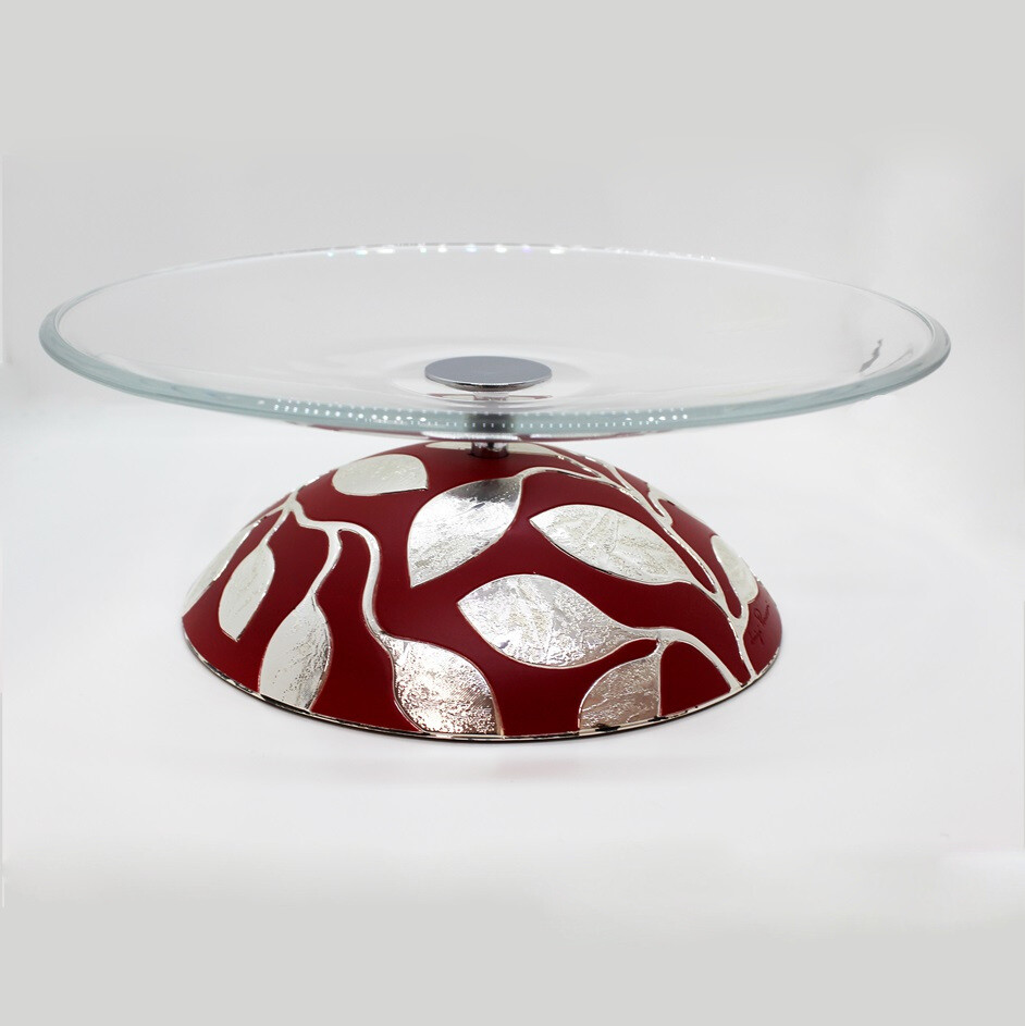 Silver and Glass Centerpiece