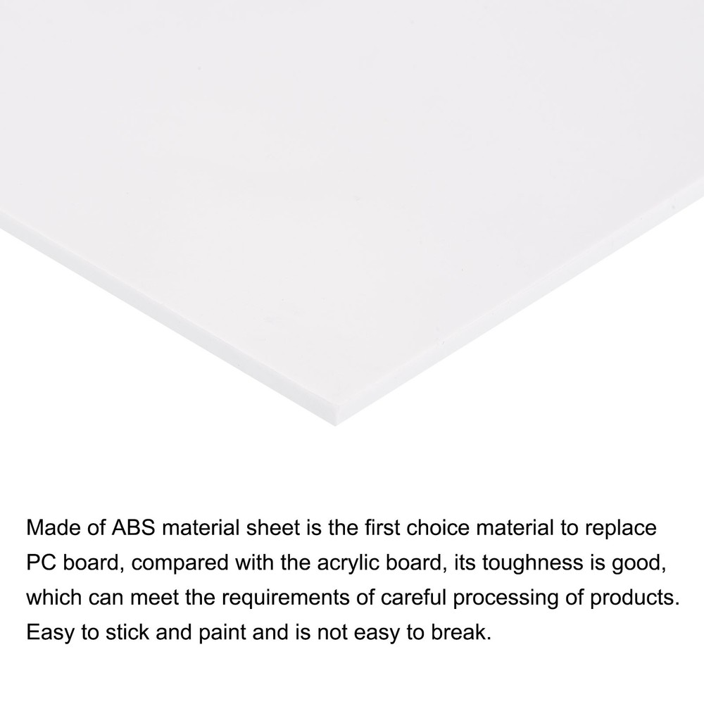 ABS Plastic Sheet 7 " x 4 " x 0.06 " ABS Styrene Sheets White 2 Pcs