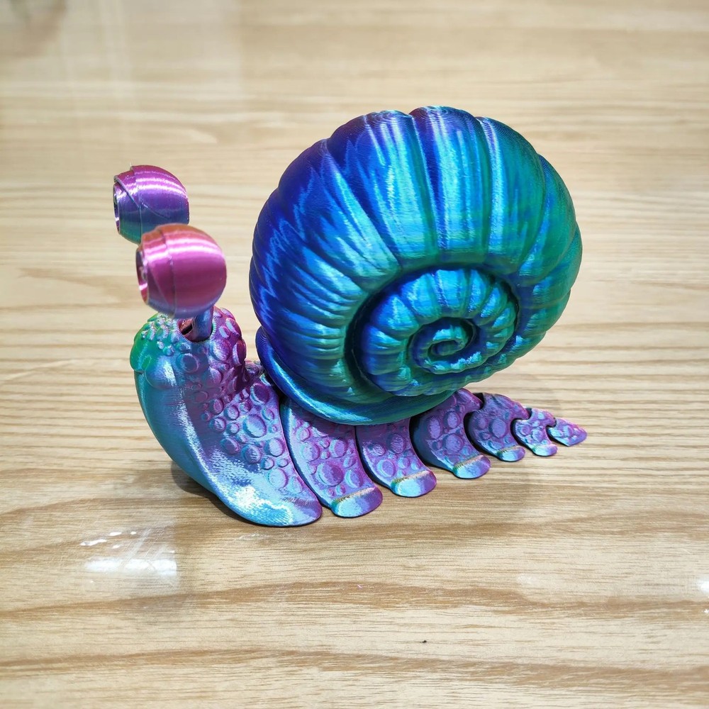 Snail 3D Printed Model Sculpture with Movable Joints, Interior Decoration