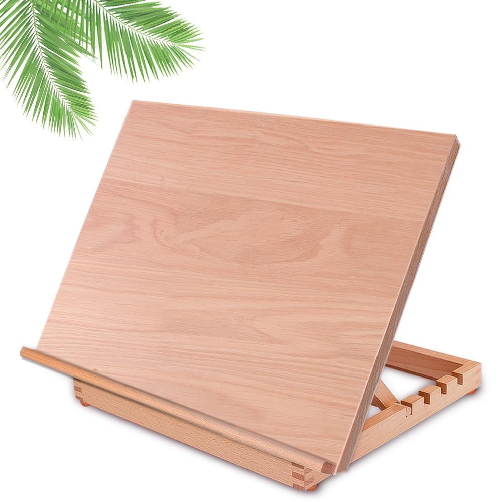 A3 Adjustable Angle Wood Tabletop Painting Drawing Artist Easel Smooth Surface