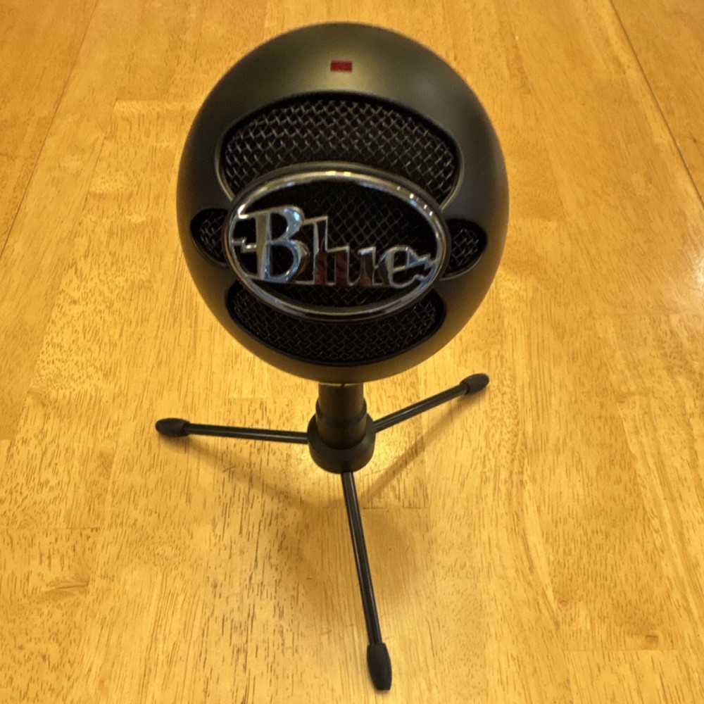 Blue Snowball Black USB Microphone with Adjustable Stand/Mount