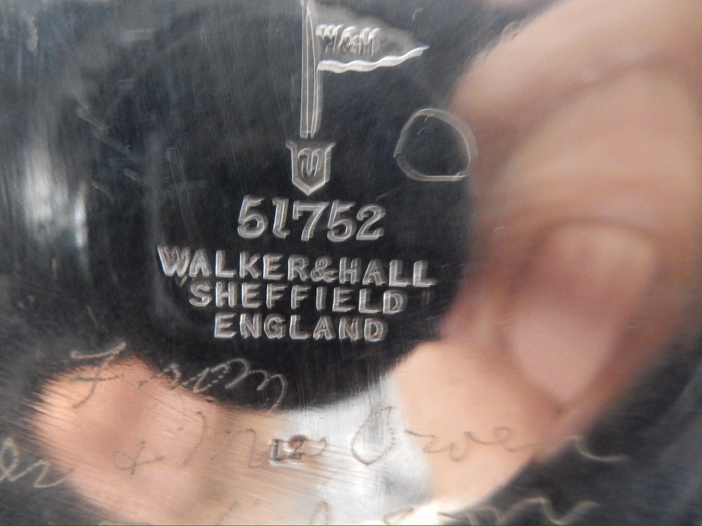Walker & Hall Sheffield Silver Plated Regency Fruit Compote, High Relief