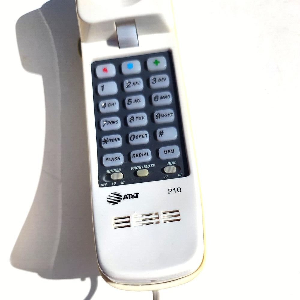 ATT Trimline Phone Model 210--white-Vintage 1990's