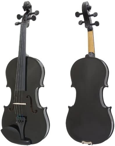 Mendini 16"MA-Black Solid Wood Viola with Case, Bow, Rosin, Bridge & Strings-