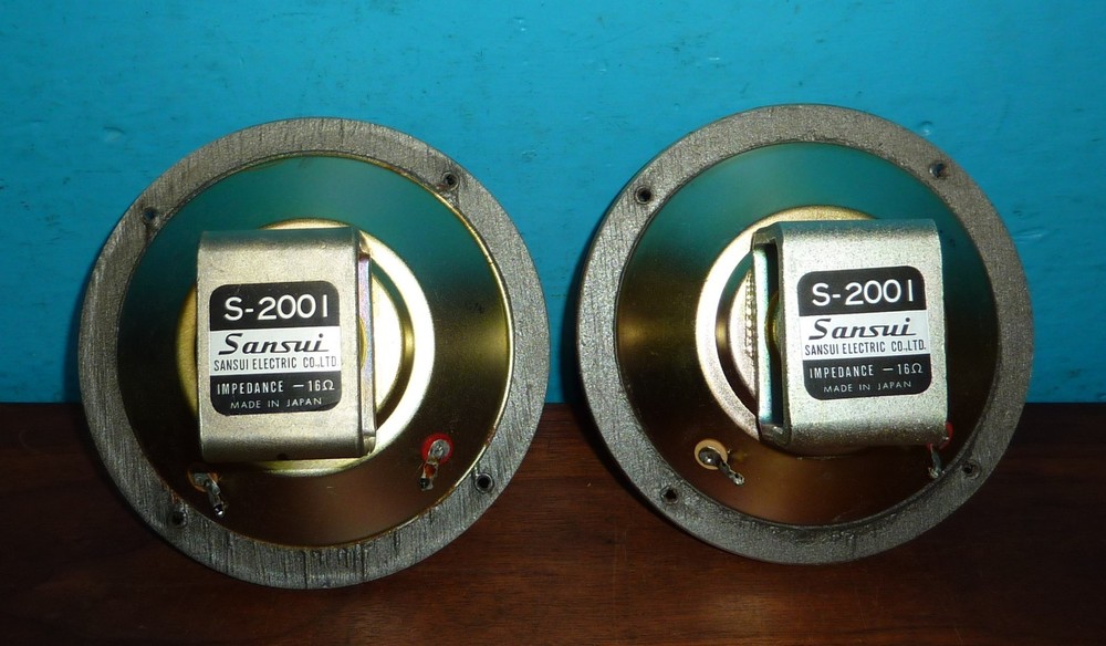 Sansui SP-2000 Model S-2001 Midrange Driver 16 Ohms 2 pcs. Very Good Condition