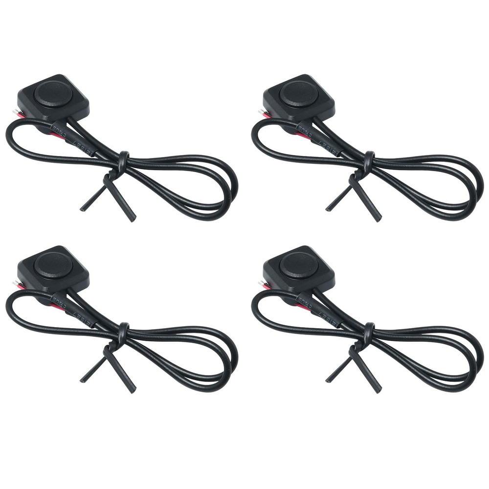 4PCS Black Momentary Switch Momentary Push Button on off Switch 12V 24V Surface
