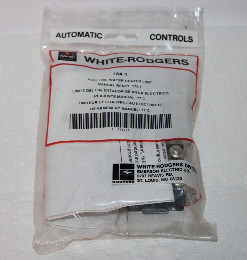 FACTORY SEALED White Rodgers 754-1 Electric Water Heater Limit Switch