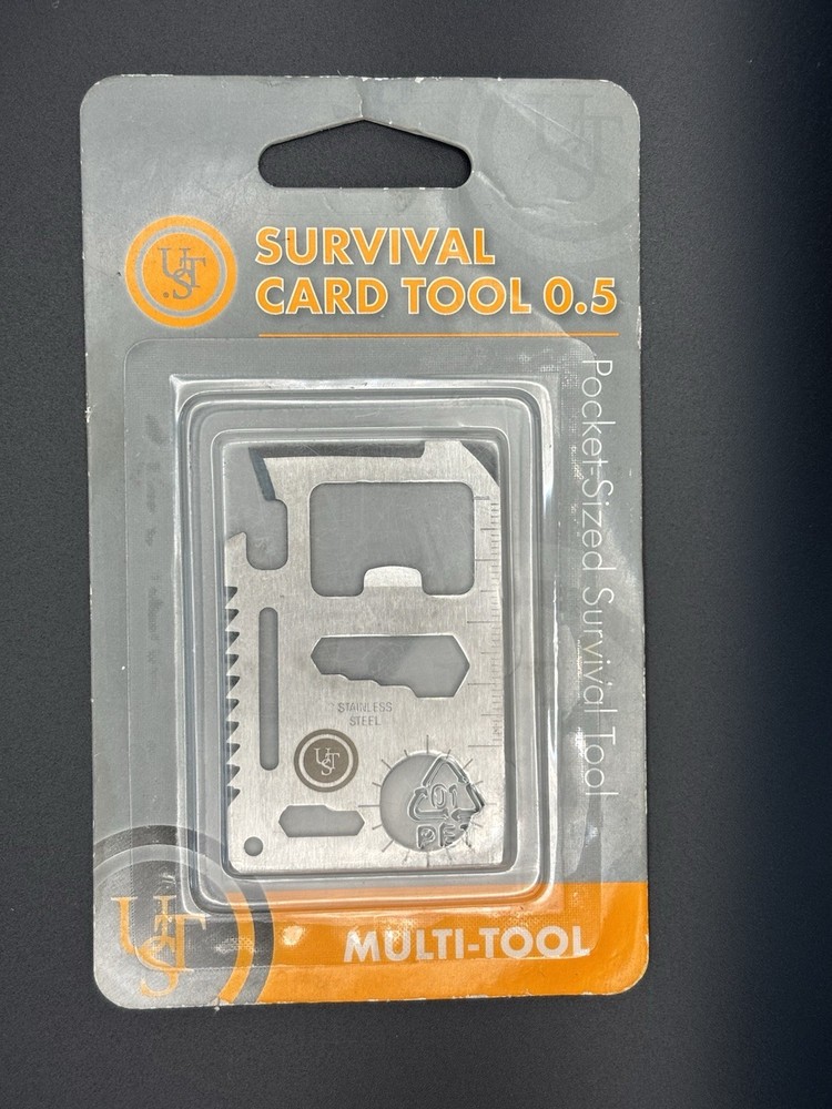 UST Pocket Sized Survival Card Tool - Multi-Tool - 11 tools