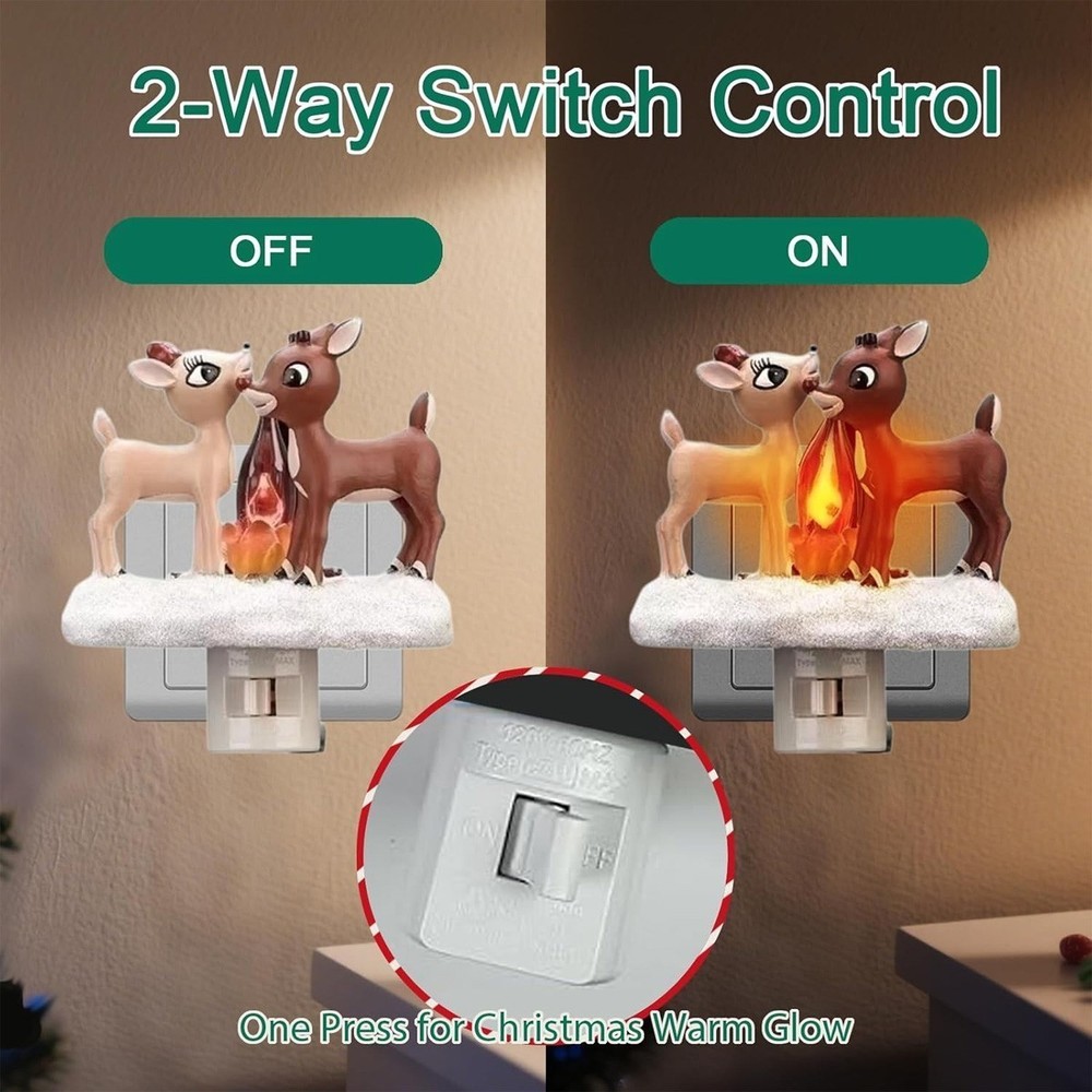 1 Pack Halloween Decorations, Elk socket night light, 3D Sculpture