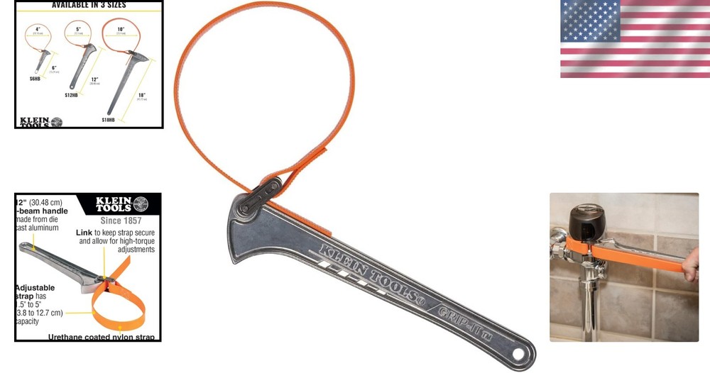 Versatile 12-Inch Grip-It Strap Wrench for Maximum Torque in Tight Spaces