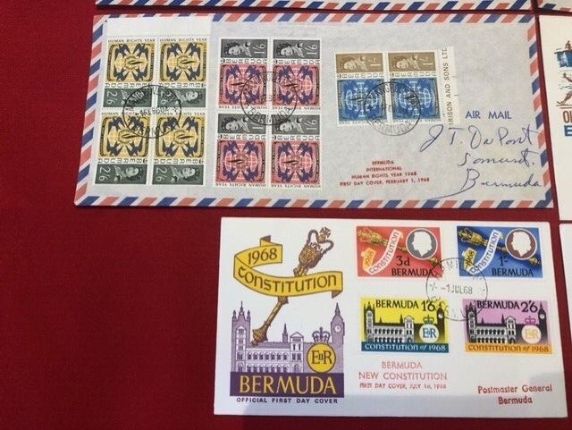 1968 Bermuda x 8 FDC