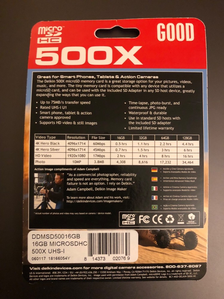 Micro SD HC UHS-I “NEW”- 16GB