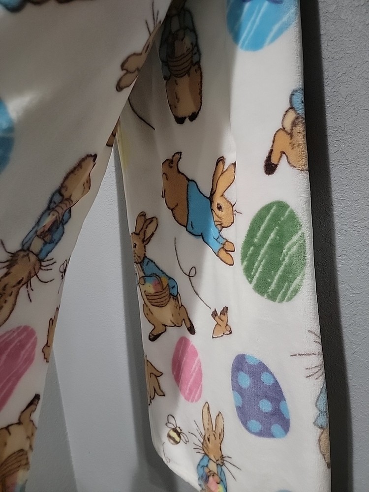 Beatrix Potter Peter Rabbit Easter Egg Spring Garden Plush Throw Blanket 50x70
