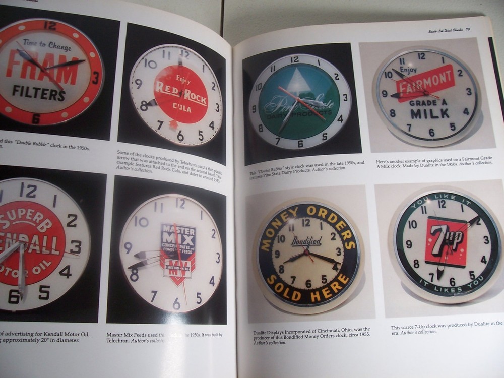 ADVERTISING CLOCK SCHIFFER BOOK PRICE GUIDE MICHAEL BRUNER
