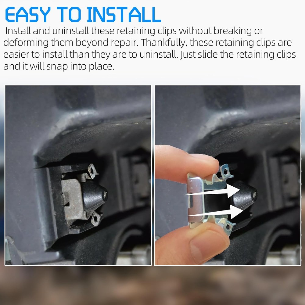 Exact Replacement Pivot Headlight Retaining Clips Compatible Ford
