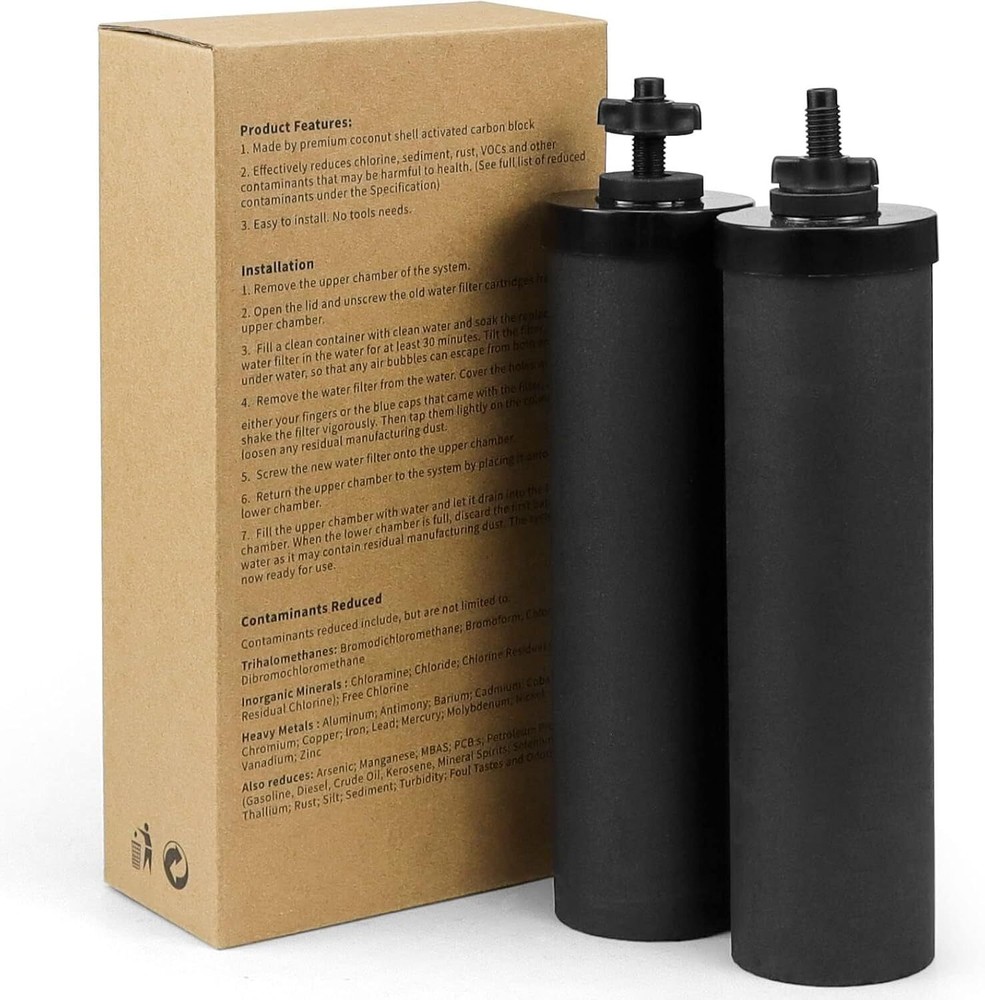 Water Filter Replacement for Berkey® BB9-2 Water Filter,Black Berkey Filters