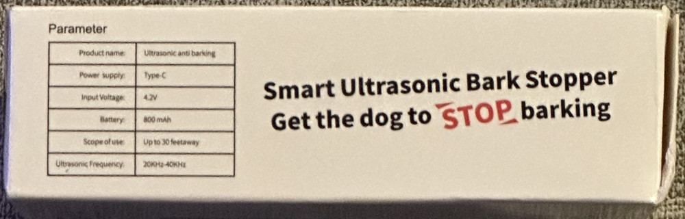 Ultrasonic Pet Anti-Barking Device LED Display ~ 30ft Range ~ Type C Charging