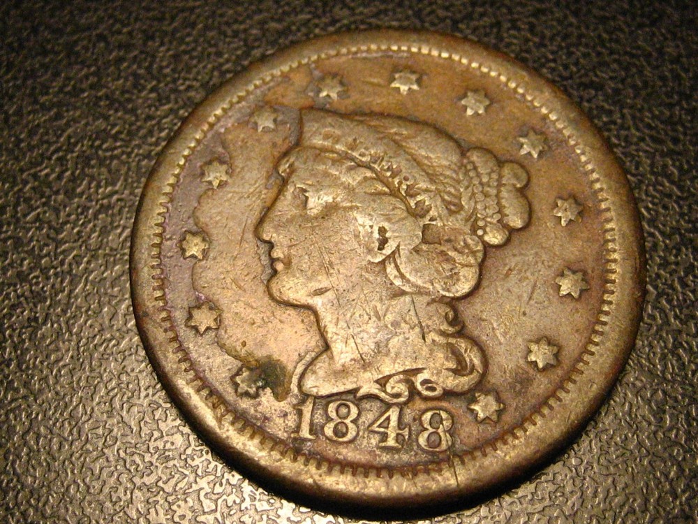 1848 Braided Hair Large Cent