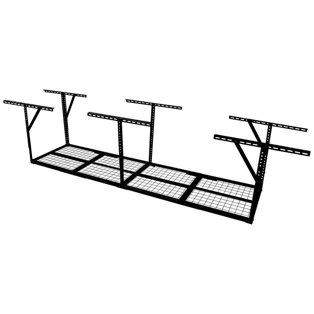 2x8FT Overhead Garage Rack Heavy Duty 450lbs Adjustable Storage System