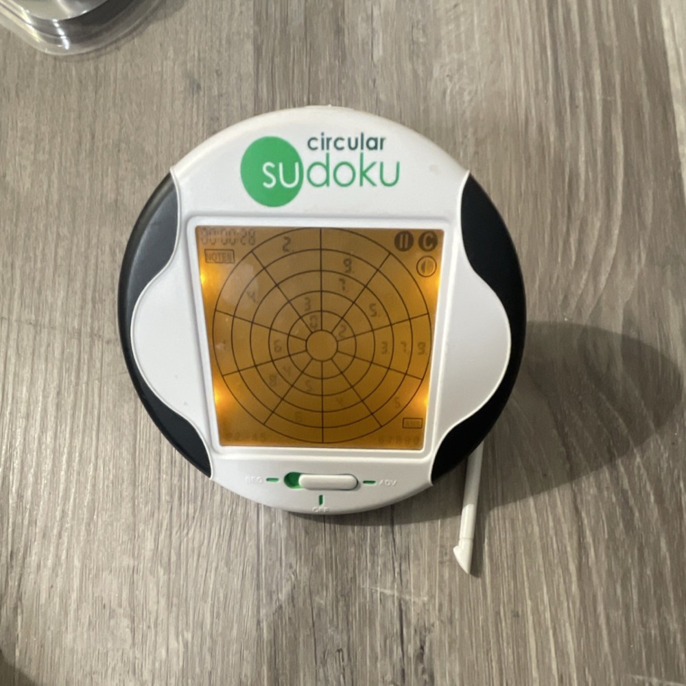 Circular Sudoku Handheld Electronic Game with Stylus