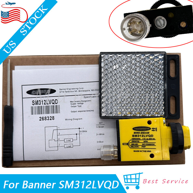 For SM312LVQD Banner Engineering Mini Beam Photoelectric Sensor