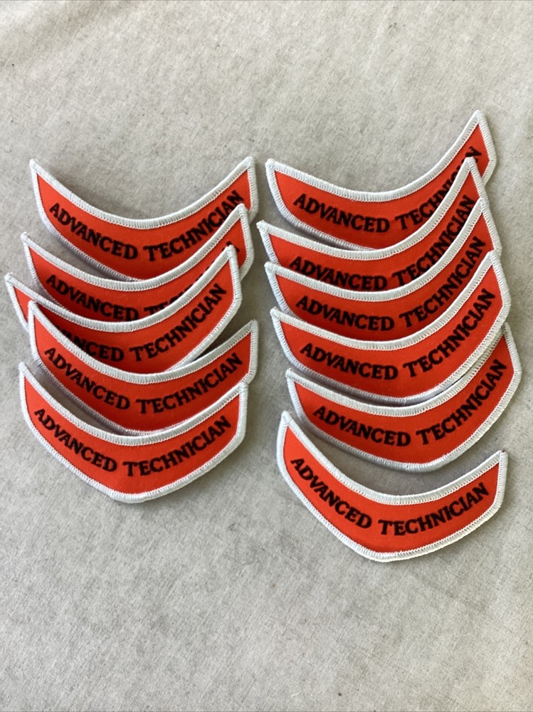 Harley Davidson ADVANCED TECHNICIAN Rocker PATCH orange,black,white