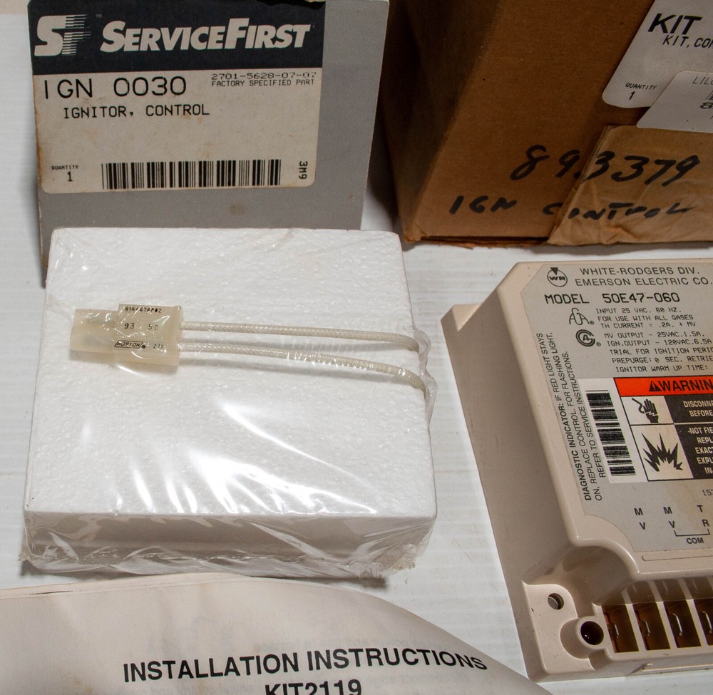 Trane Service First Trane KIT2119 Ignition Module 50E47-060 Igniter IGN0030 Rod