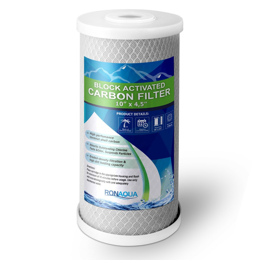 Big Blue CTO Carbon Block Water Filters 4.5" x 10" Whole House Cartridges