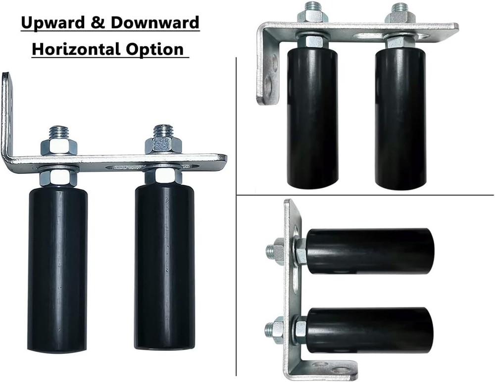 Stainless Steel L Bracket with Nylon Rollers - 4" Adjustable Slide Gate Support