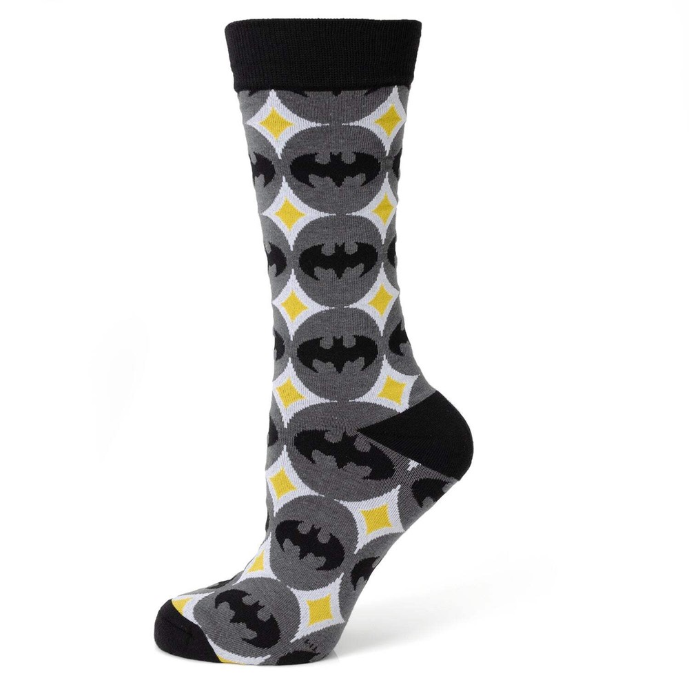DC Batman Circle Gray Black Men's Socks