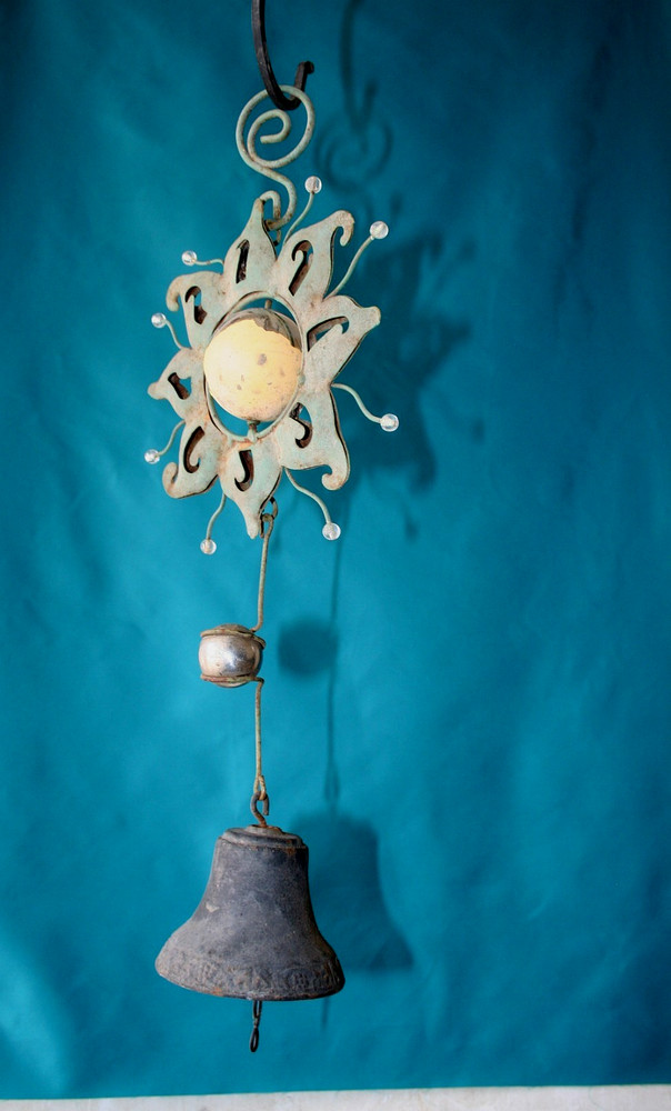vintage metal wind chimes outdoor