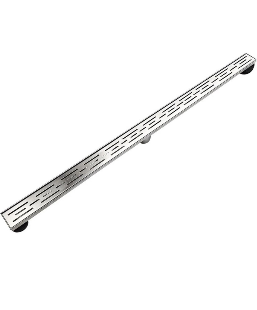 Neodrain 60 Inch Rectangular Linear Shower Drain With Brick Pattern Grate