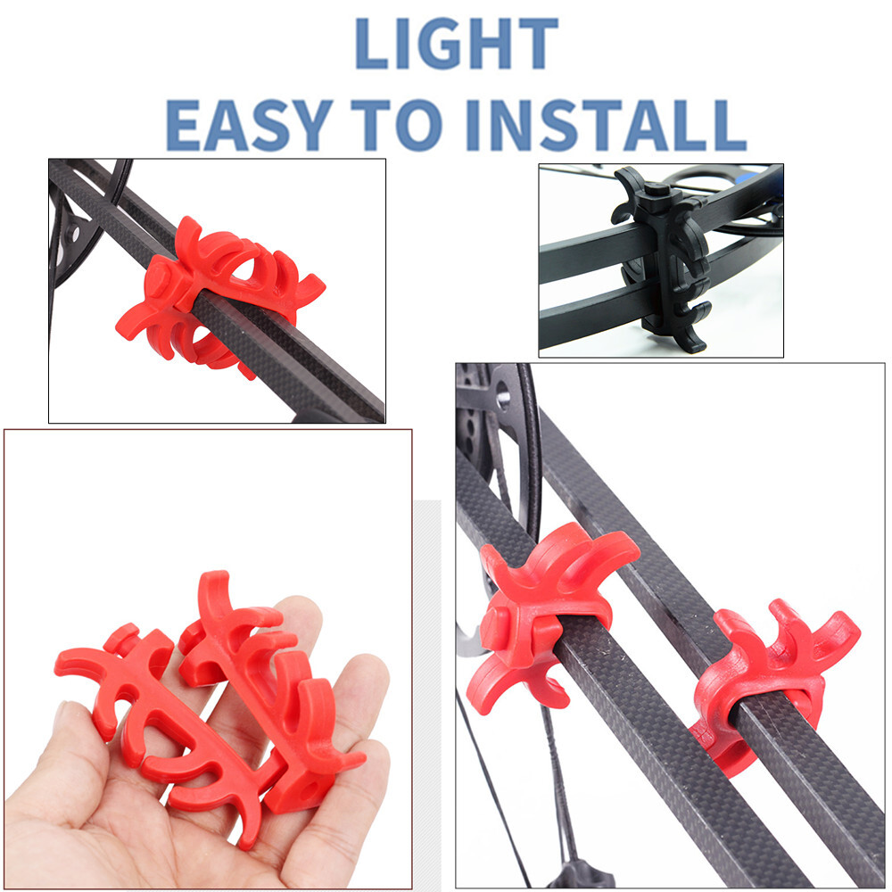 4pcs Compound Bow Limbs Stabilizer Archery Rubber Silencer Damper Shoot Hunting