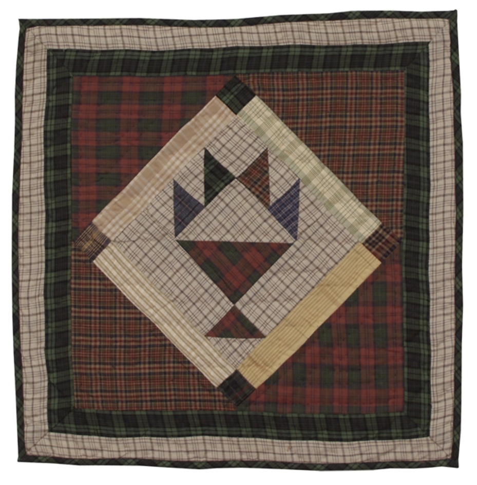 Flower Basket Quilted Block Wallhanging / Table Mat 18"X18"