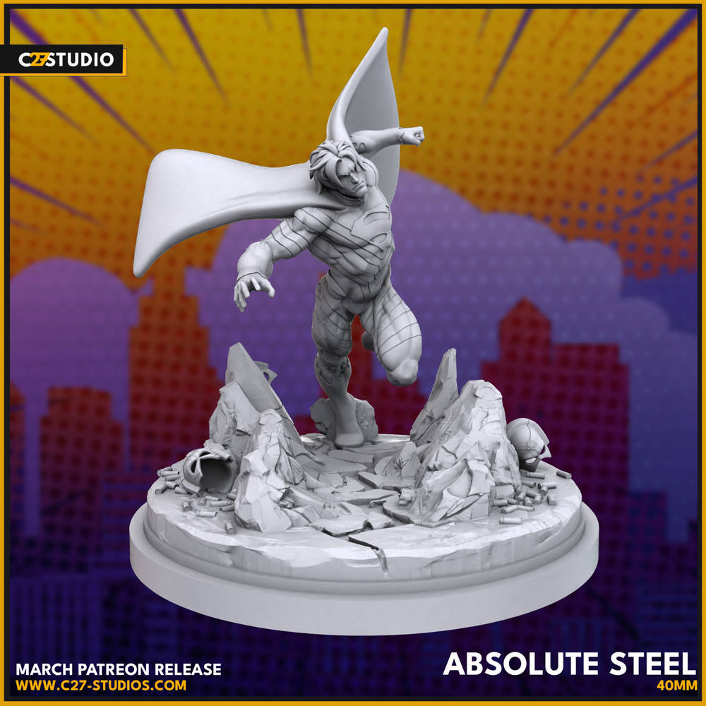 Absolute Superman - IDW Adventures - 3d Printed TTRPG Miniature