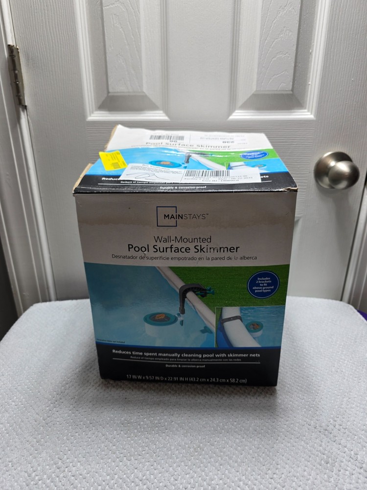 Mainstays Wall-Mount Pool Surface Skimmer Include 2 Brackets To Fit Above Pool M