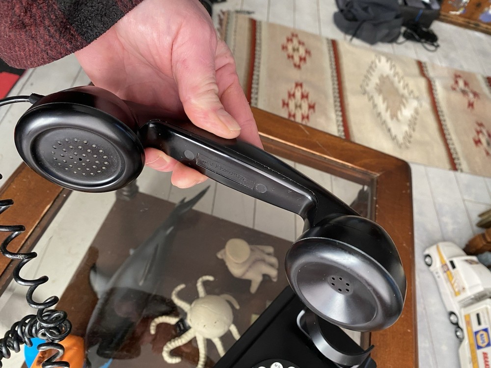Crosley Wall Phone with Push Button Technology - Black 1950’s Replica
