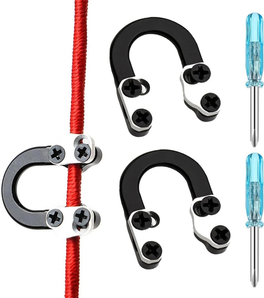 Archery D Loop 2 Set Metal U Nock Bow Release Aid Compound Hunting