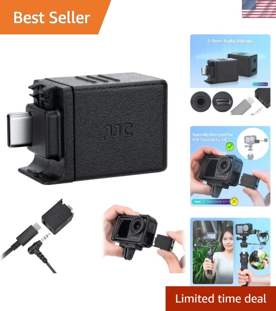 DJI Osmo Action 5 Pro Mic Adapter – 3.5mm Input with Type-C Charging Capability