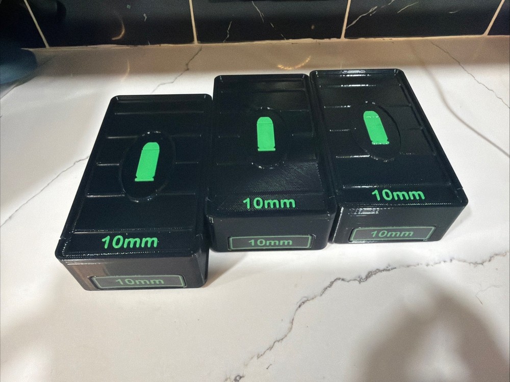 10mm Ammo Storage Box Case - 50rd Capacity (3 Pack)