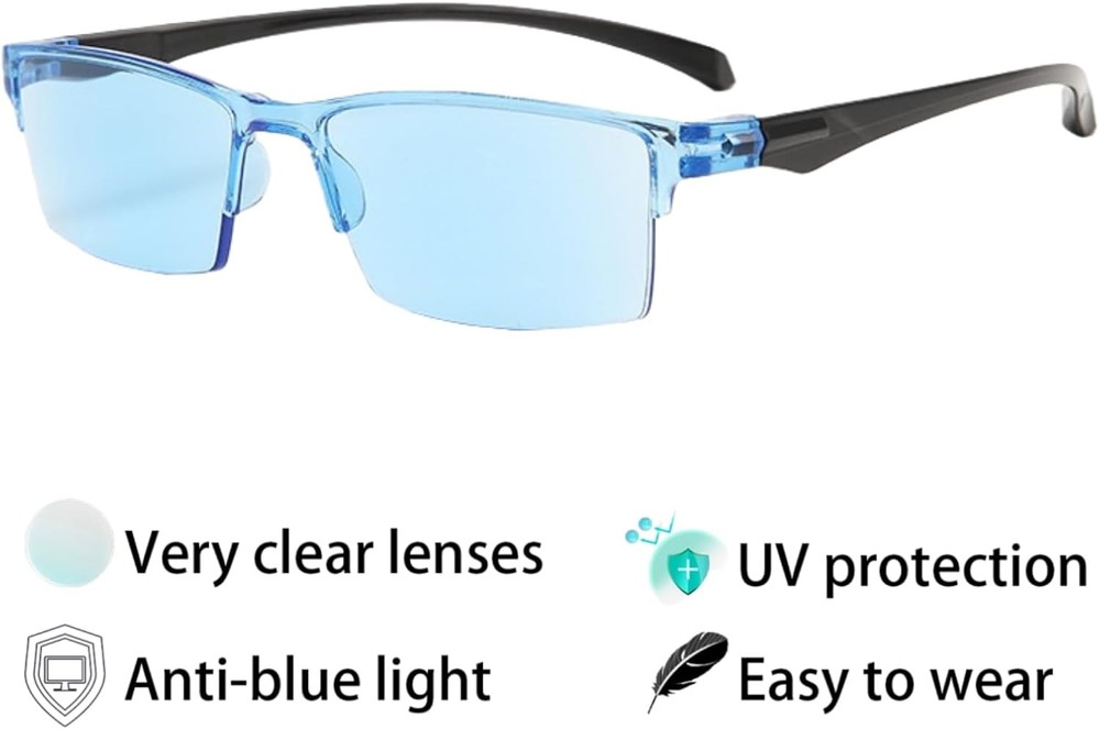 2 Pcs Auto Focus Glasses, Self Adjusting Vision Glass Anti-Blue Automatic Smart